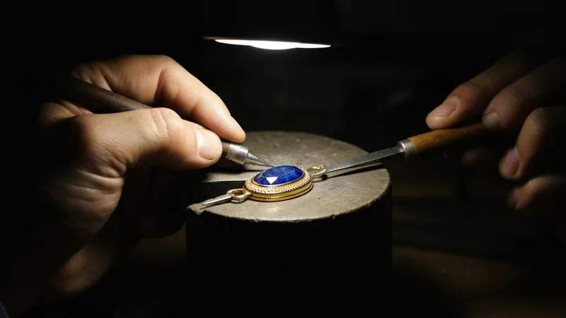 Réparation des griffes d'une bague saphir